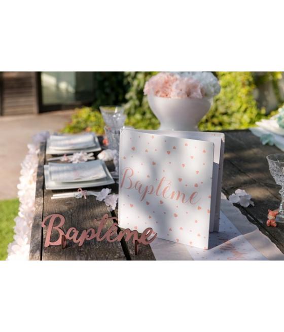 Livre d'or baptême corail