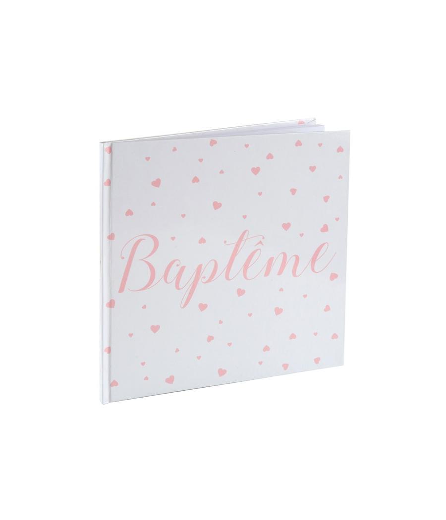 Livre d'or baptême corail