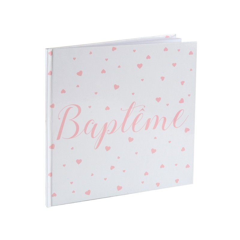 Livre d'or baptême corail