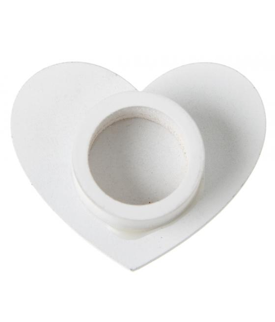 Support éprouvette cœur blanc