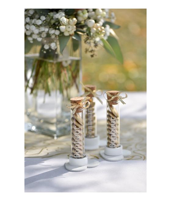 Support éprouvette cœur blanc