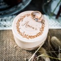 Boite alliance ronde en bois Amour