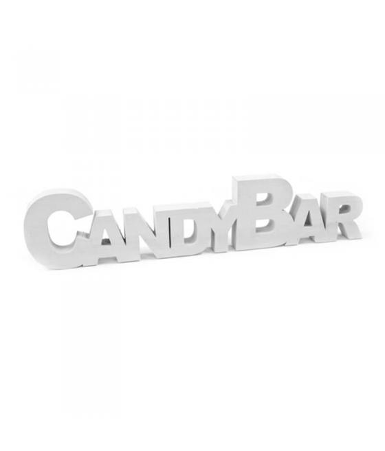 Lettre candy bar blanc.