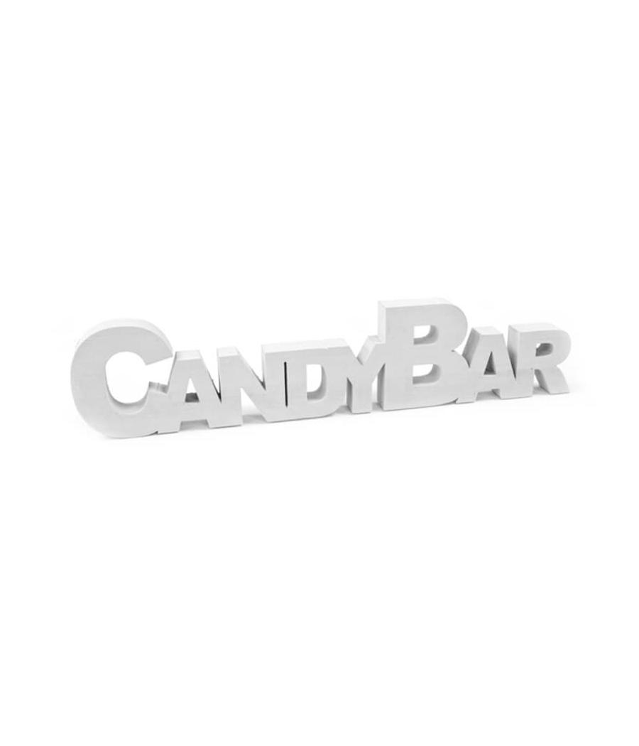 Lettre candy bar blanc.