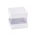 6 boites a dragees en cube couleur blanc