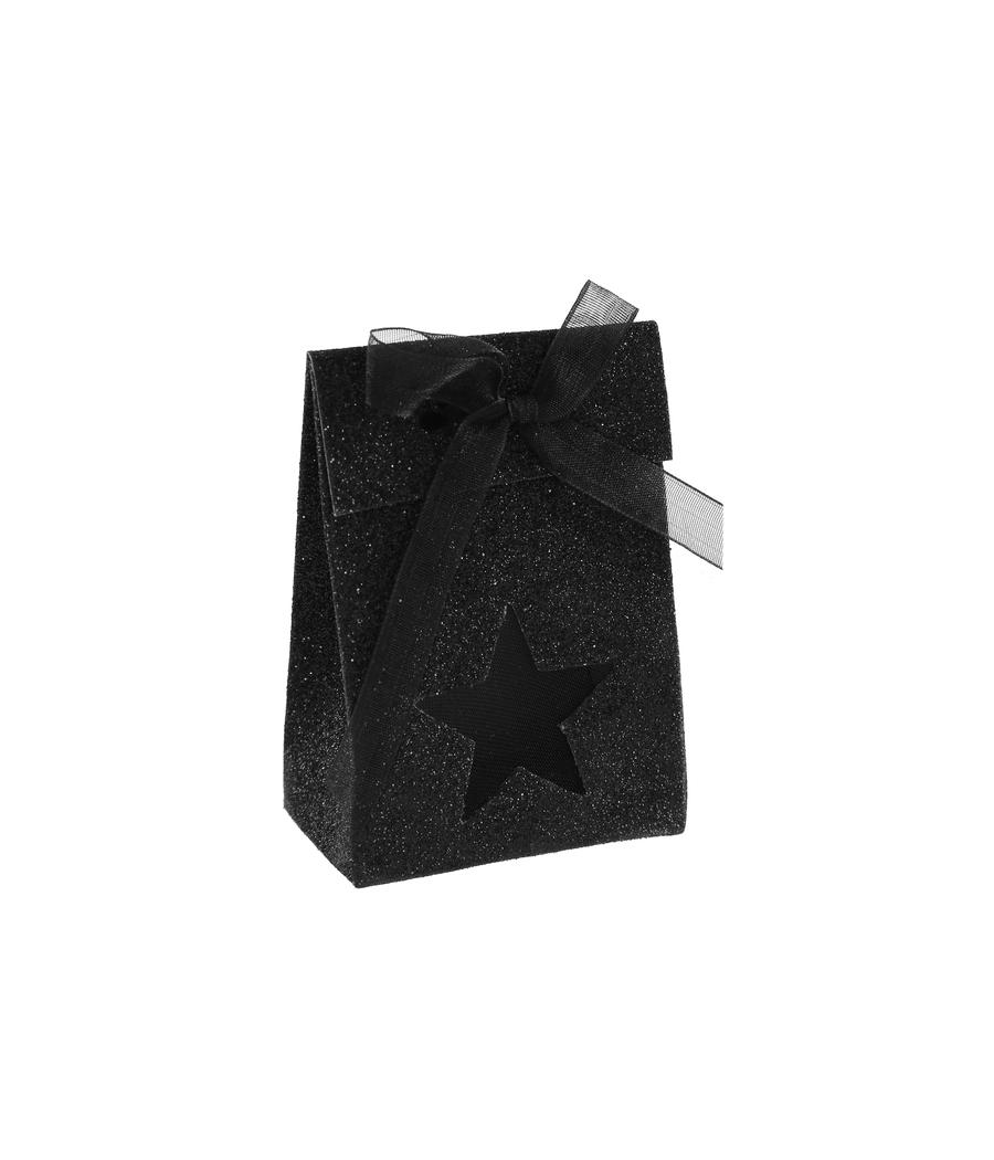 Boîte étoile pailletée Noir (Sachet de 4 pièces)