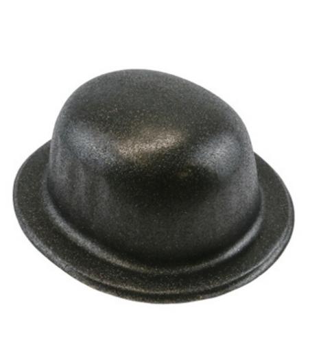 Chapeau melon paillettes noires