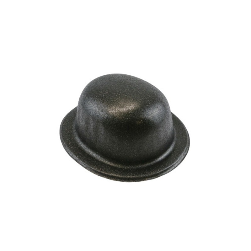 Chapeau melon paillettes noires