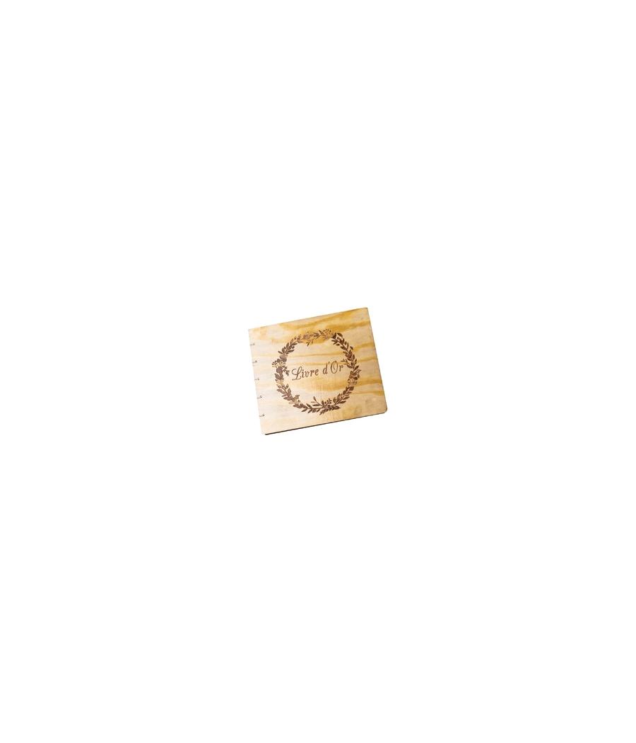 Livre d'or couronne végétale bois