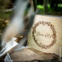 Livre d'or couronne végétale bois