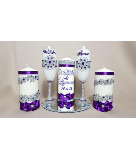 Bougies personnalisées et accessoires Collection violine