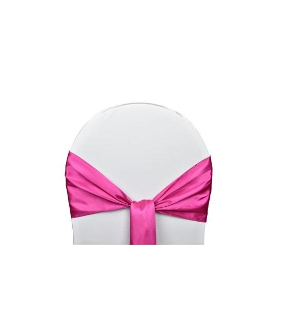 Location Noeuds de chaises Satin-Fuchsia