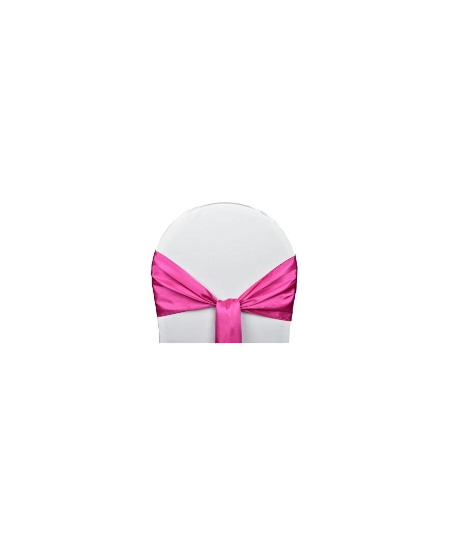 Location Noeuds de chaises Satin-Fuchsia
