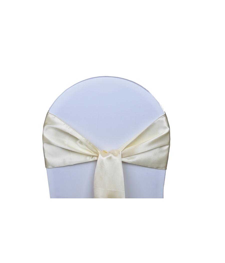 Location Noeuds de chaises Satin-Ivoire