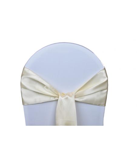 Location Noeuds de chaises Satin-Ivoire
