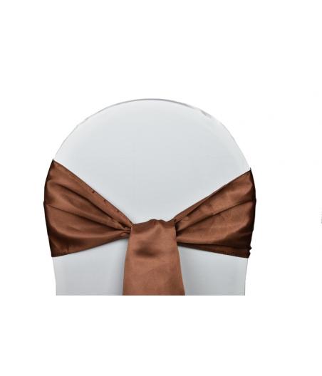 Location Noeuds de chaises Satin-Chocolat