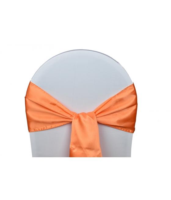 Location Noeuds de chaises Satin-Orange
