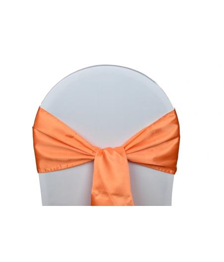 Location Noeuds de chaises Satin-Orange