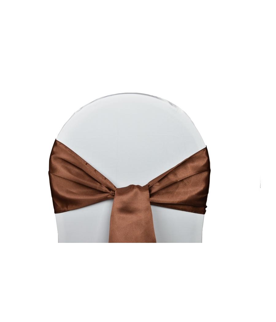 25 Noeuds de chaises Satin-Chocolat