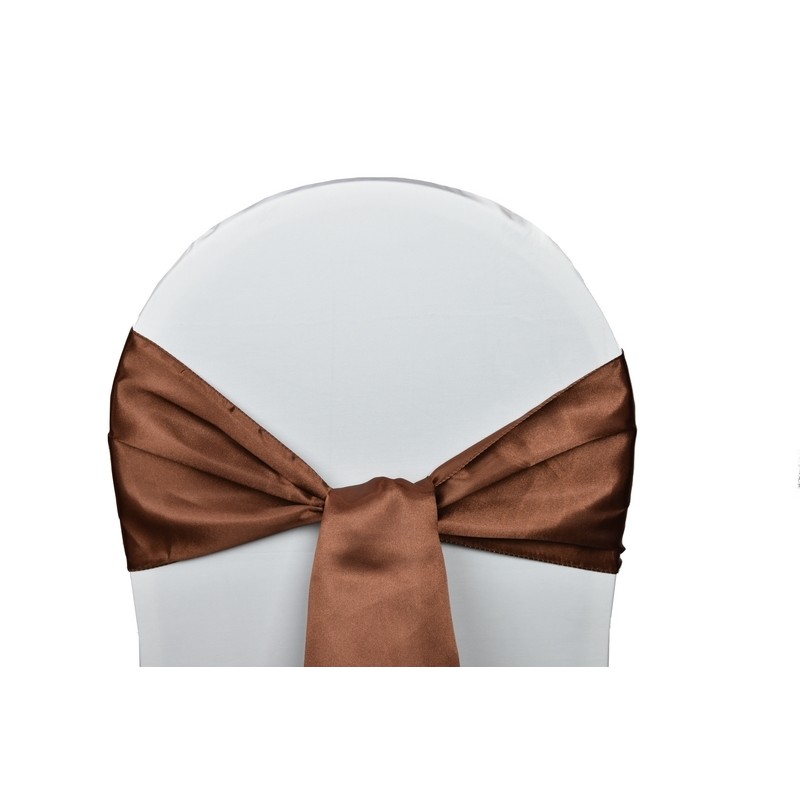 25 Noeuds de chaises Satin-Chocolat
