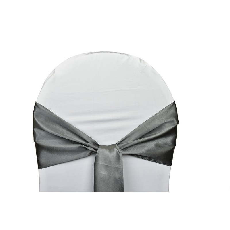 Noeuds de chaises Satin-Argent foncé