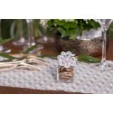 Pots carrés en verre pour baptême