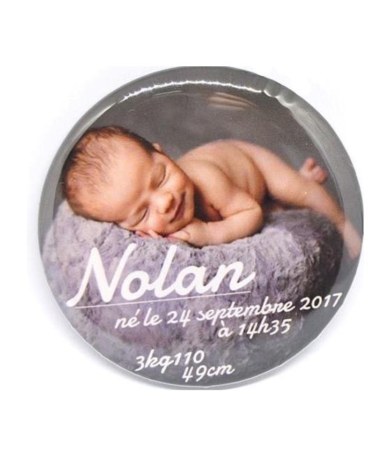 Badge personnalisé avec photo 75 mm