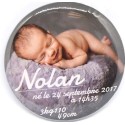 Badge personnalisé avec photo 75 mm