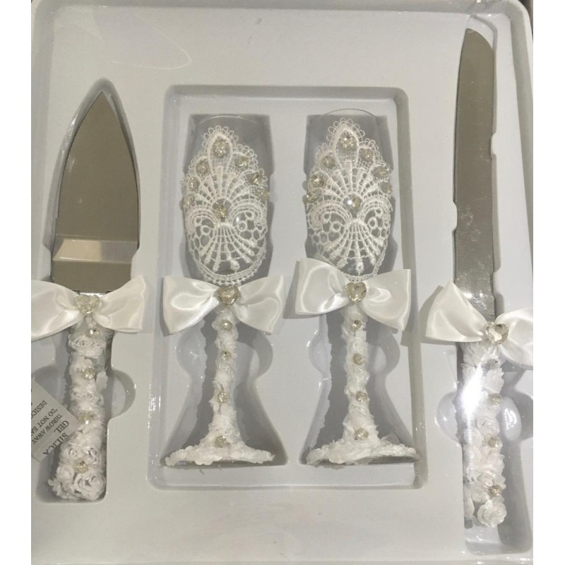Kit mariage couteau et coupes