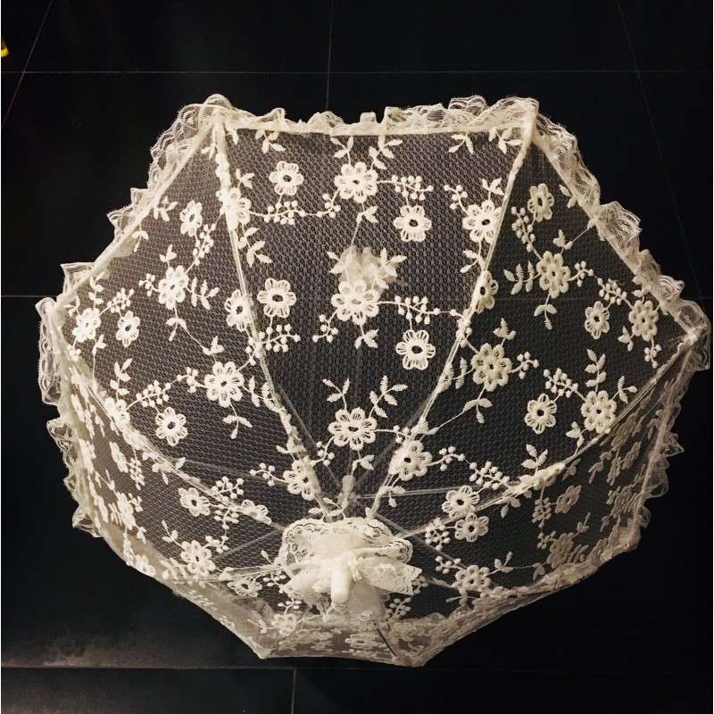 Ombrelle en dentelle blanche 