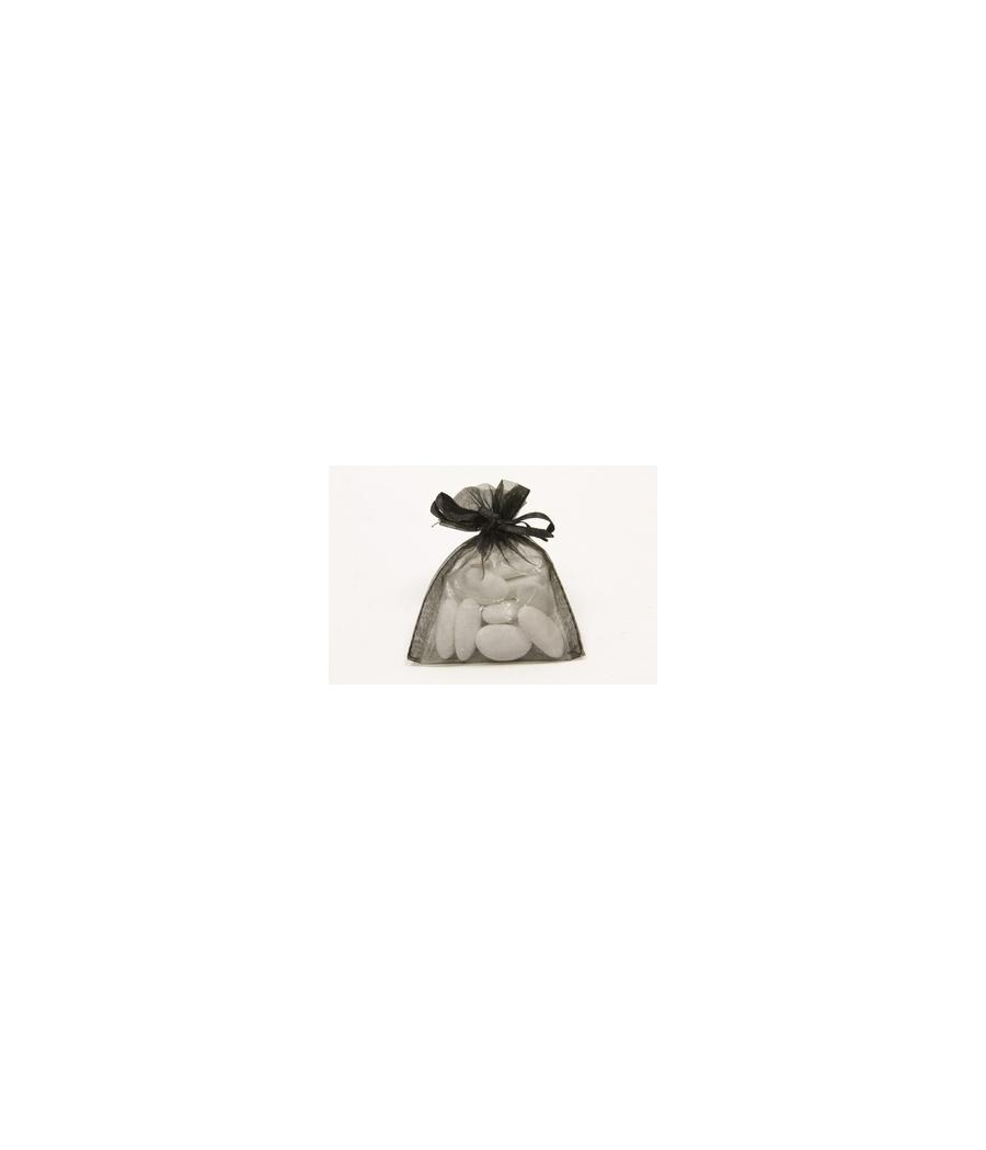 10 sachets organza Noir