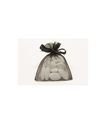 10 sachets organza Noir