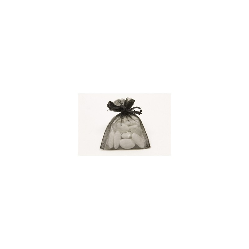 10 sachets organza Noir