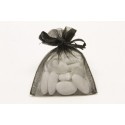 10 sachets organza Noir