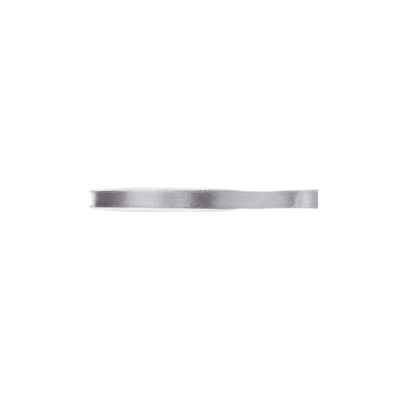 Ruban satin gris