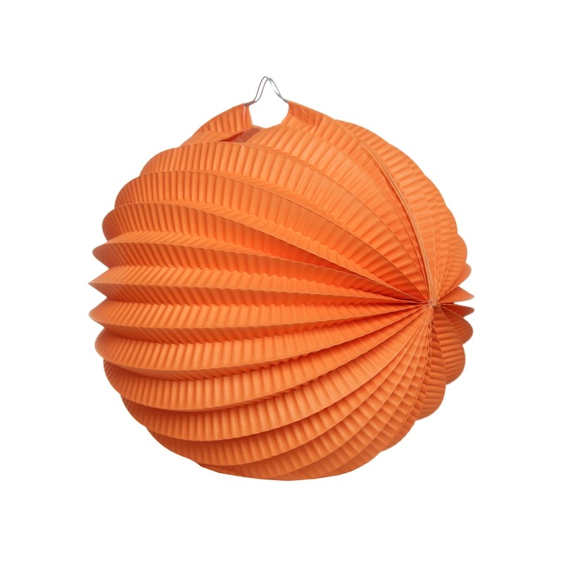 Boule décoration accordéon orange