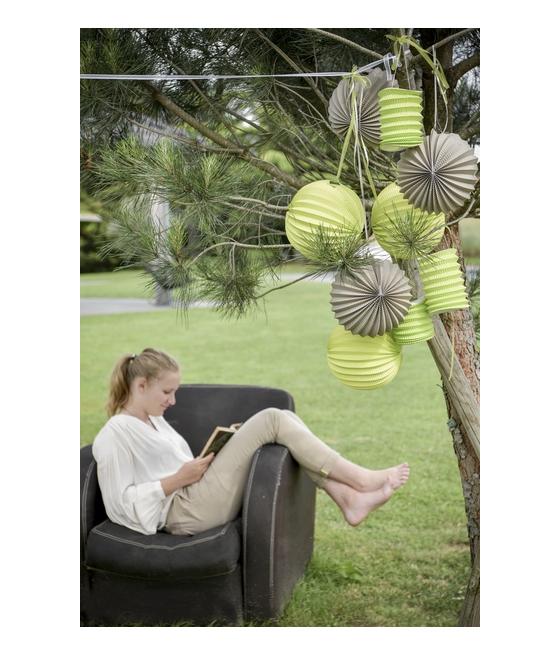 Boule décoration accordéon vert