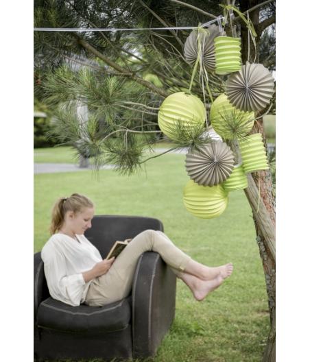 Boule décoration accordéon vert