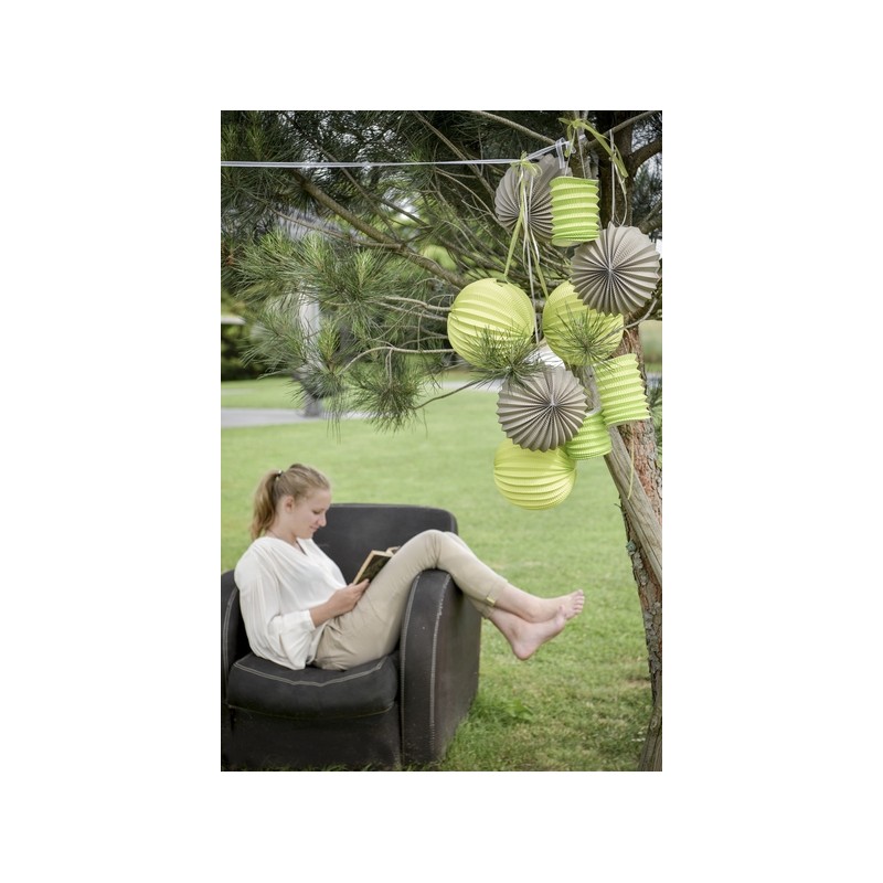 Boule décoration accordéon vert