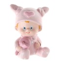 Figurine Baptême rose