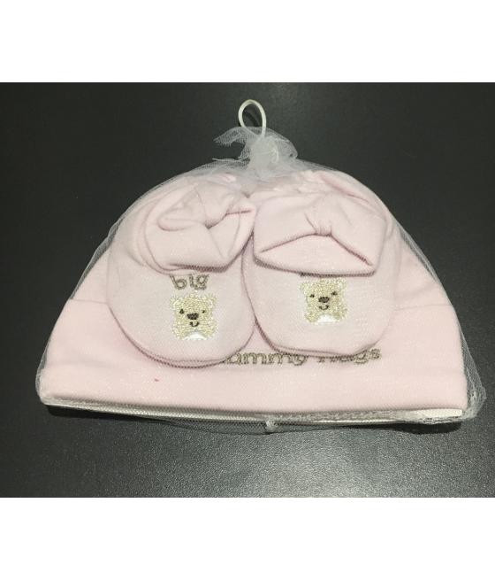 Bonnet et chausson bébé 0-3 mois