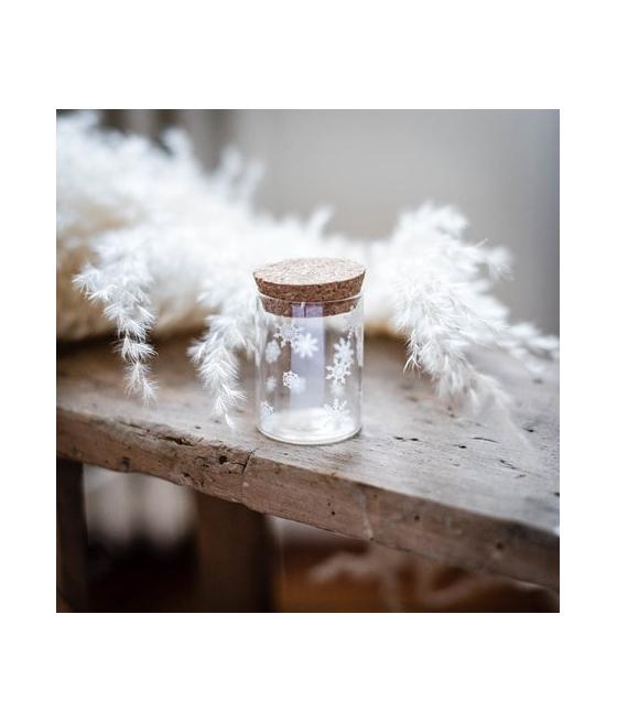 Fiole en verre avec flocon