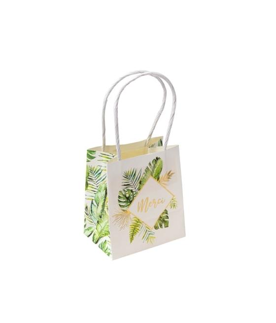 6 sacs à goodies "Merci" tropical