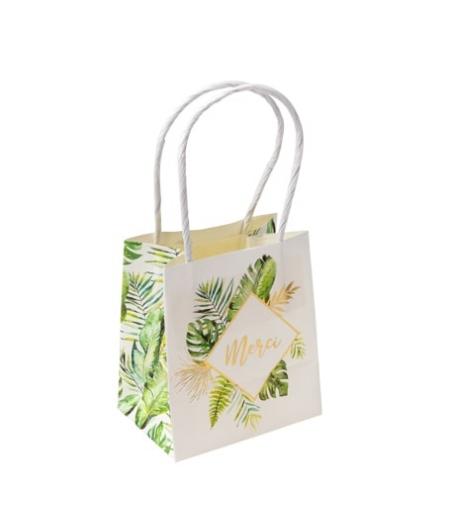 6 sacs à goodies "Merci" tropical