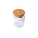 fiole verre flocons blancs bouchon