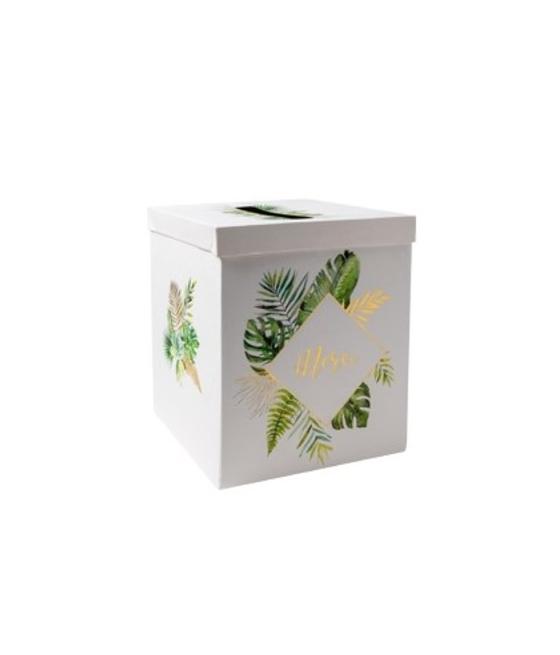 Urne tropical merci papier ivoire