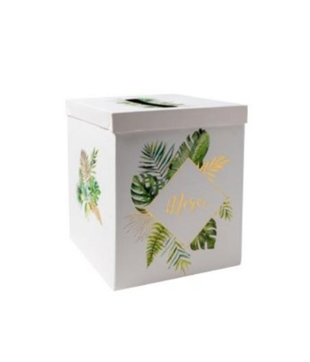Urne tropical merci papier ivoire