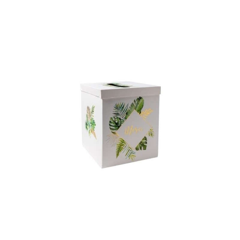 Urne tropical merci papier ivoire