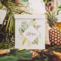 Urne tropical merci papier ivoire