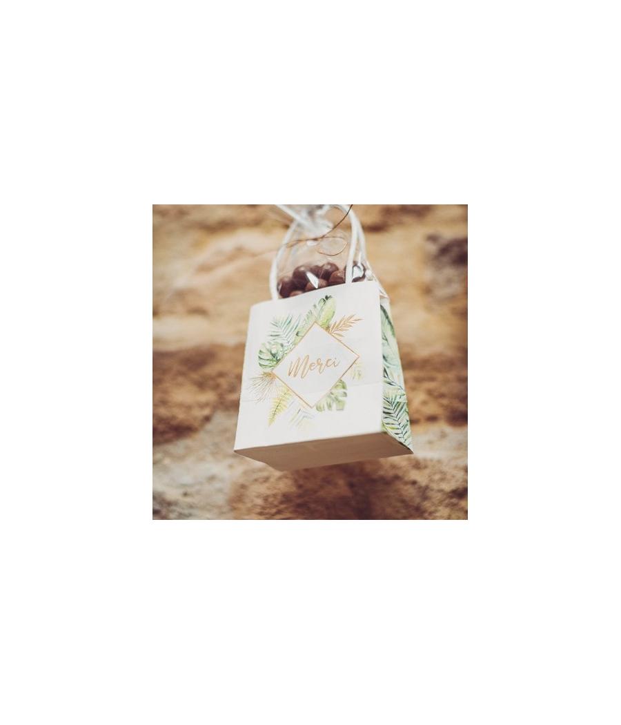 sacs goodies merci tropical papier